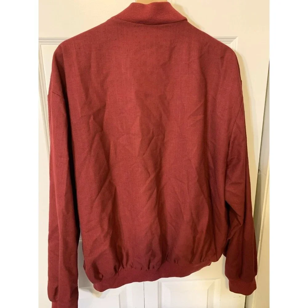 VTG ALAN STUART Men’s Sz XL Full Zip Jacket Red‎ Made In USA